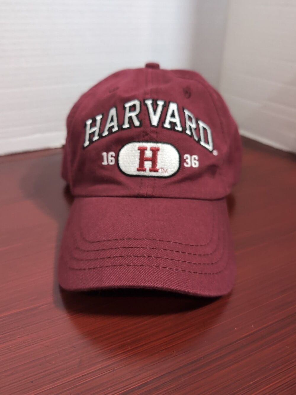 HARVARD UNIVERSITY 1636 hat BURGUNDY ADJUSTABLE STRAPBACK